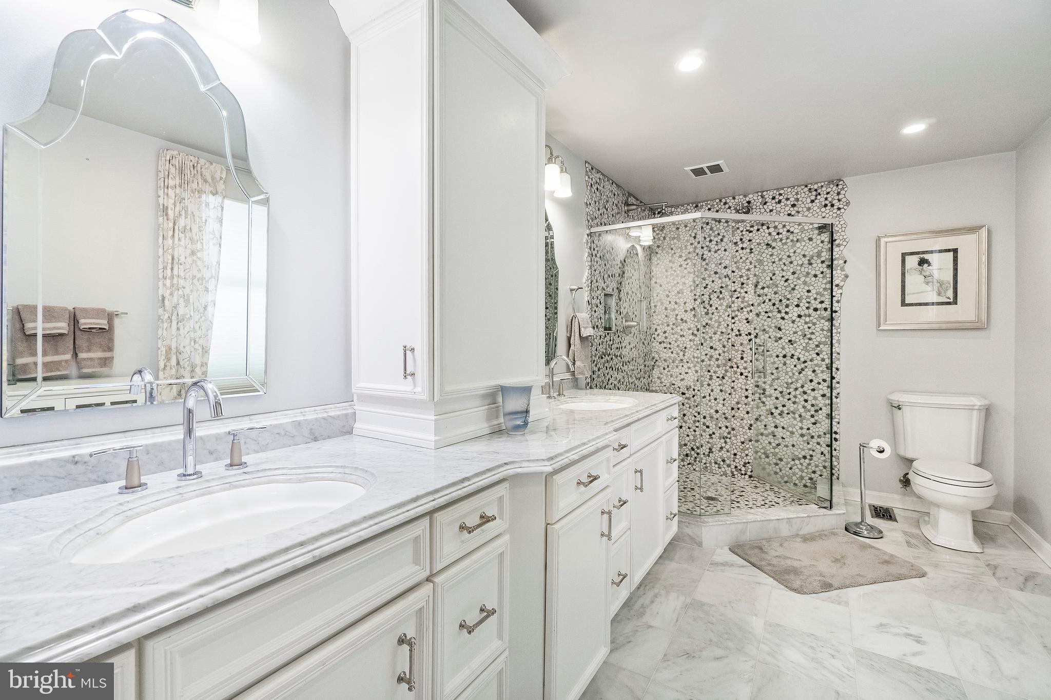 2106 Tufton Ridge Road Reisterstown, MD 21136 - Photo 35 of 41 Master Bathroom with Heated Floor, Carrara Marble