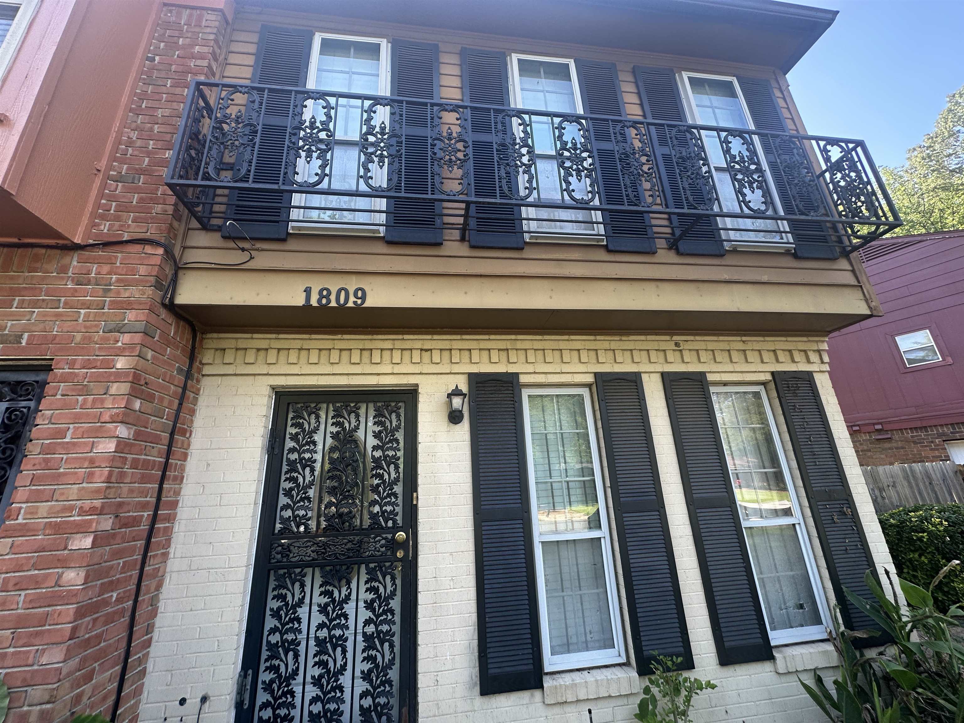 a view of front door with stairs