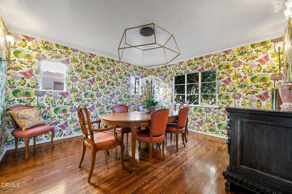 1765 Westhaven Road San Marino, CA 91108 - Photo 14 of 71 a view of a dining room with furniture and wooden floor