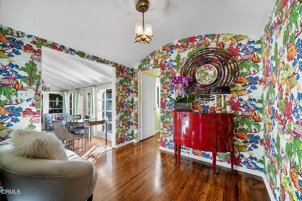 1765 Westhaven Road San Marino, CA 91108 - Photo 23 of 71 a living room with furniture and a chandelier