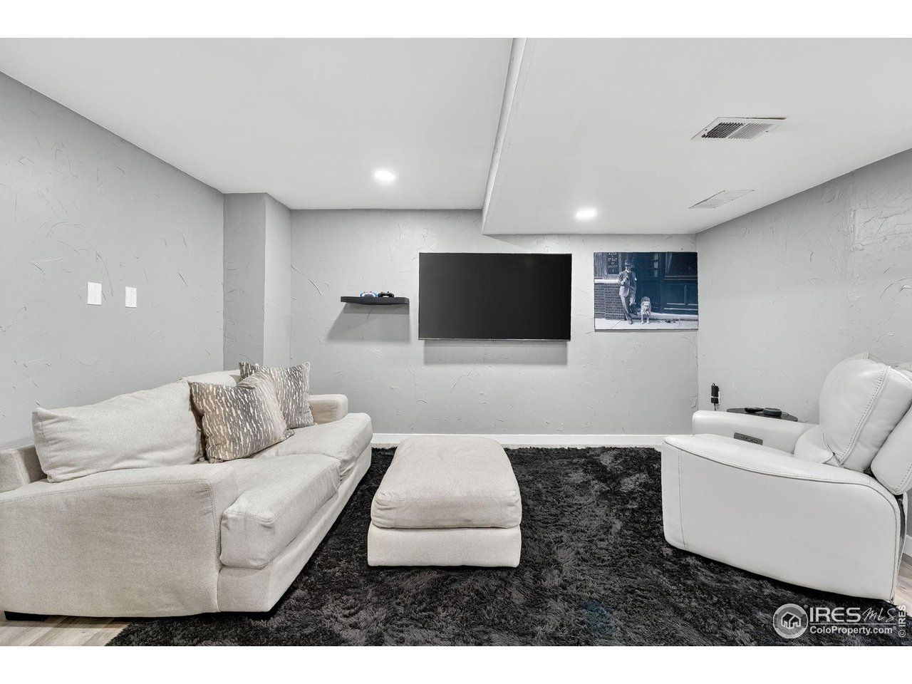 9910 Ashleigh Way Highlands Ranch, CO 80126 - Photo 30 of 45 a living room with furniture and a flat screen tv