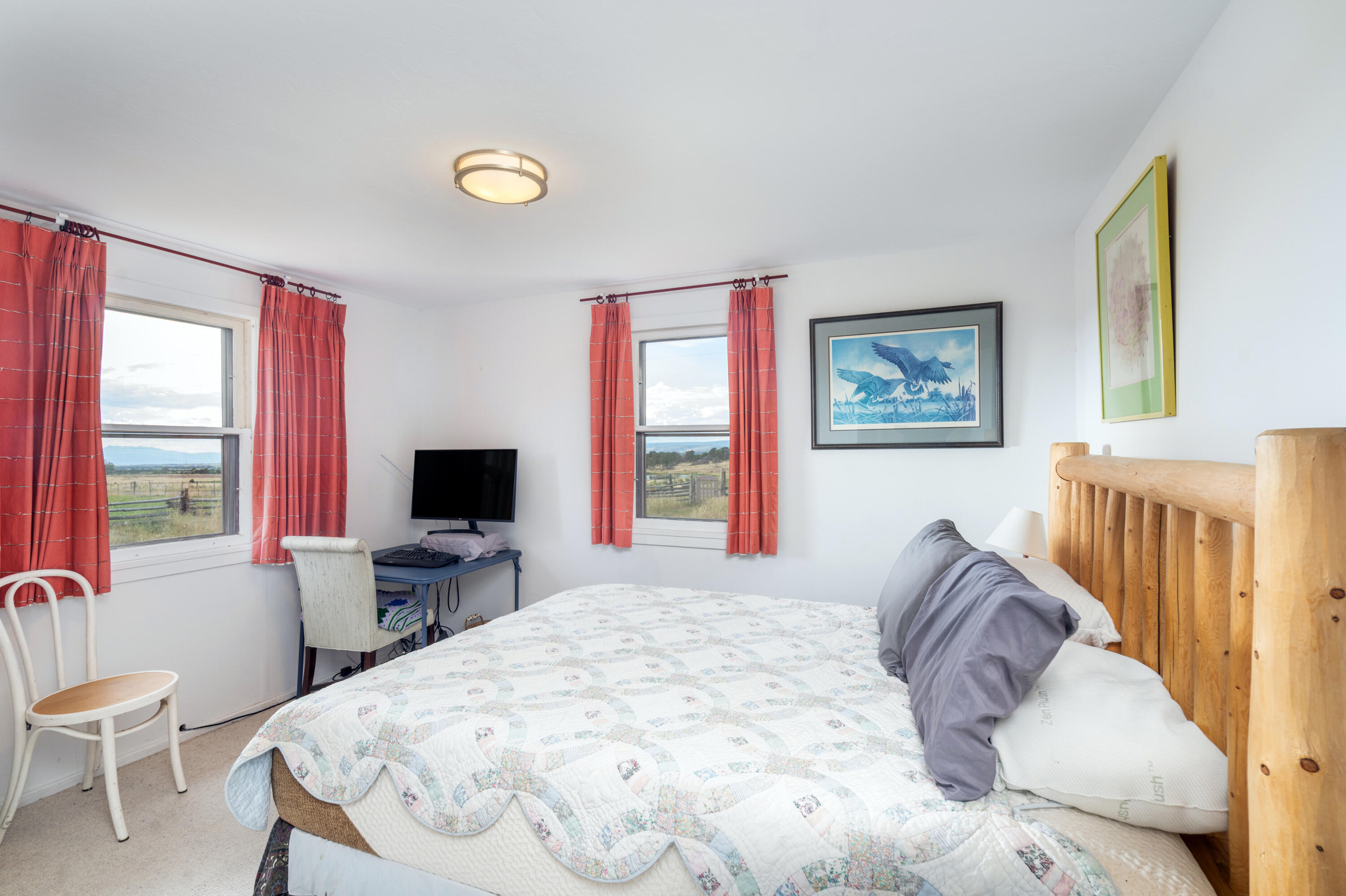 1226 County Rd X45 Norwood, CO 81423 - Photo 19 of 32 a bedroom with a bed and a flat screen tv