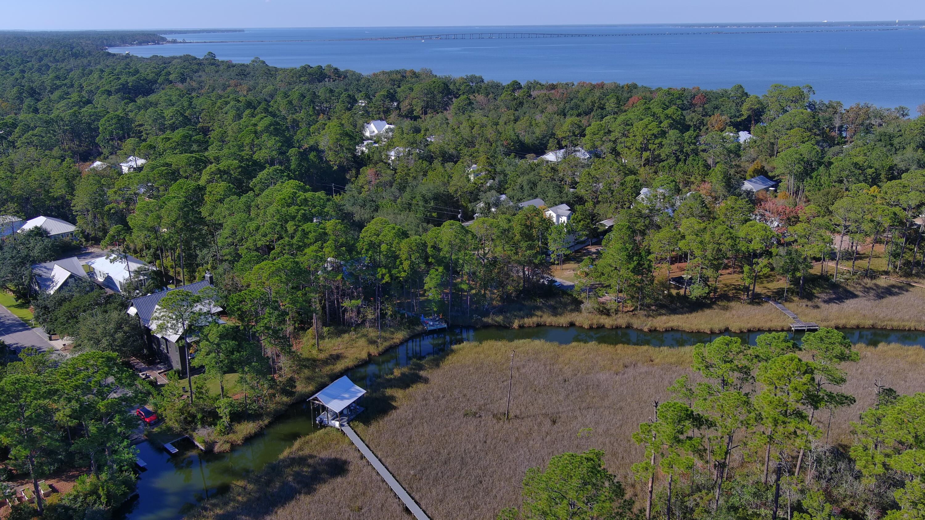 32 East Point Washington Road Santa Rosa Beach, FL 32459 - Photo 8 of 12 an aerial view of a house with a yard