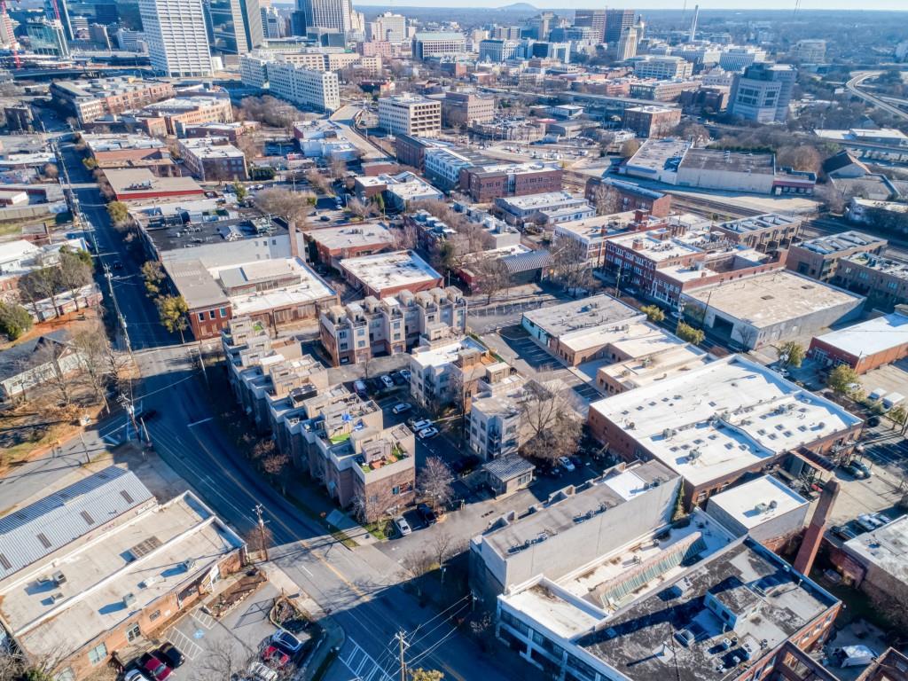 238 Walker Street Southwest, Unit 39 Atlanta, GA 30313 - Photo 32 of 35 an aerial view of a city with lots of residential buildings