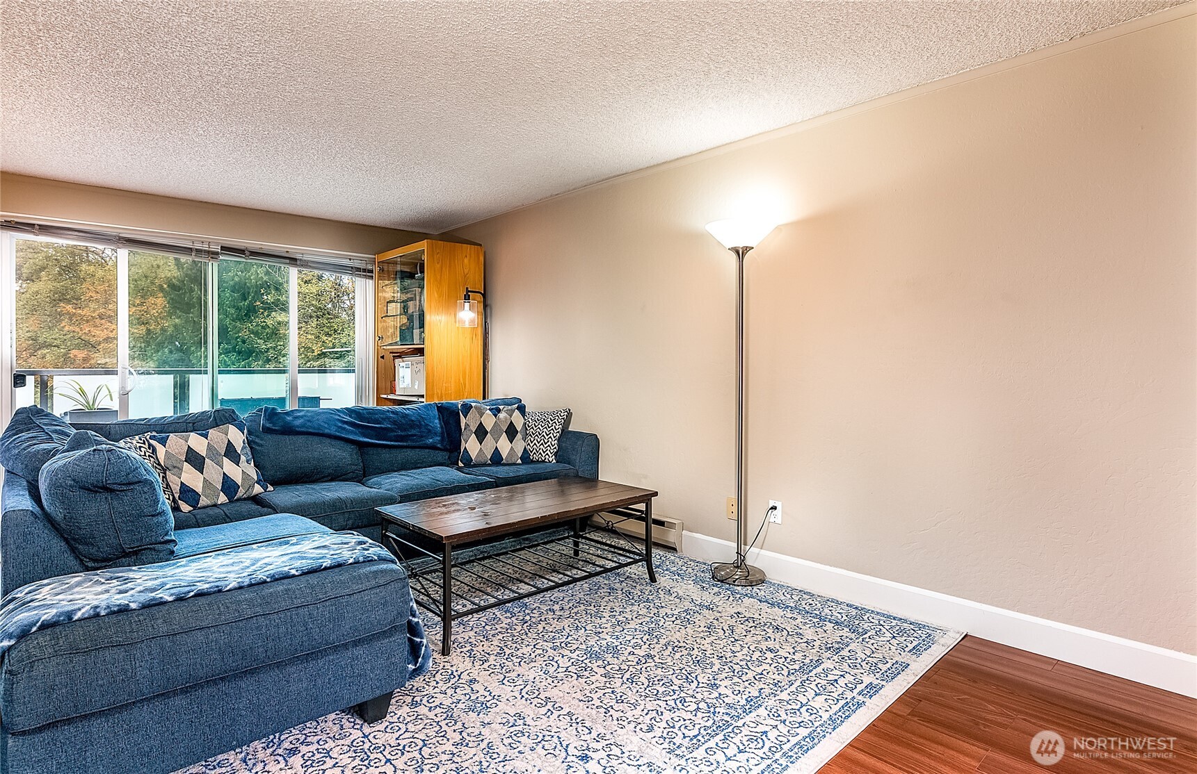 3722 27th Place West, Unit 101 Seattle, WA 98199 - Photo 5 of 17 a living room with furniture and a rug