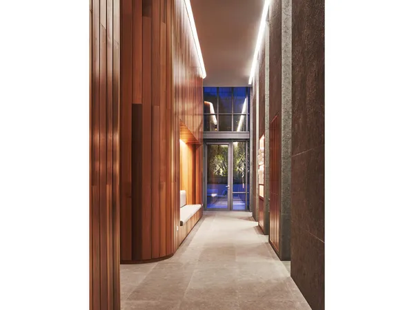 a room with gym equipment