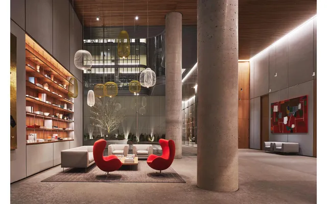 a view of a room with door