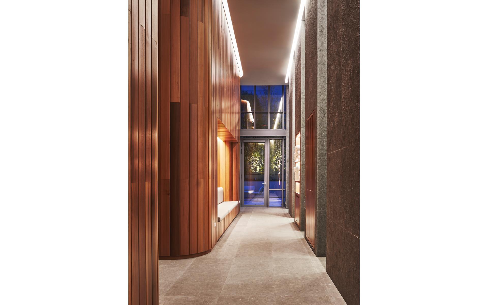 565 Broome Street, Unit S28A Manhattan, NY 10013 - Photo 29 of 36 a view of a hallway with wooden floor