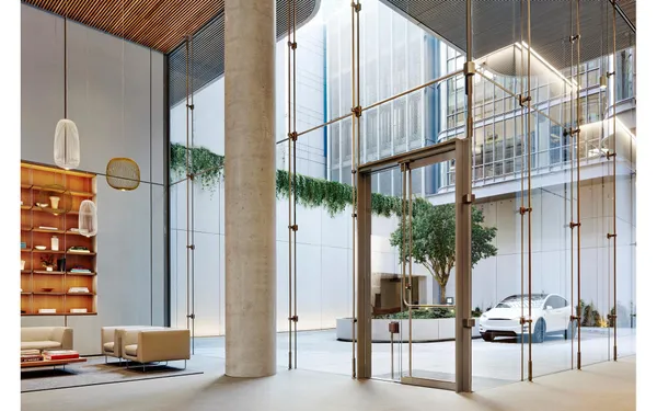 a balcony with table and chairs