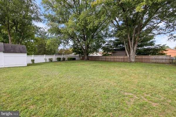 a view of house with garden and tall trees