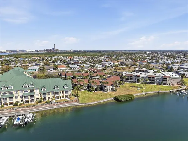 a view of a city and lake view
