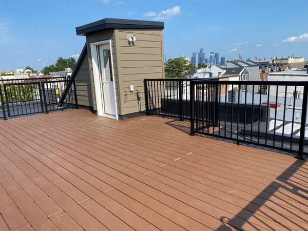 a view of a roof deck