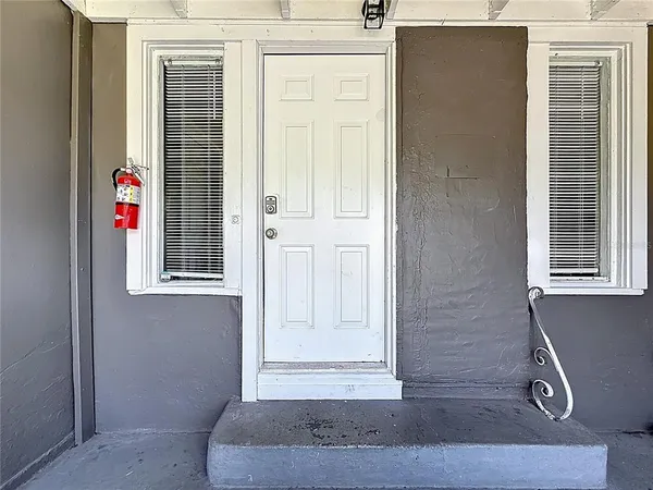 a view of a door with a door