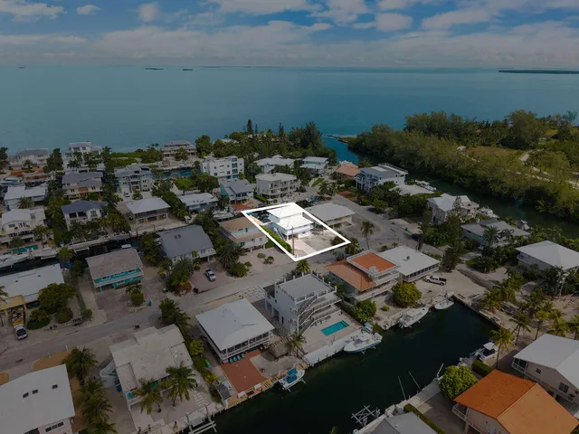 an aerial view of multiple house