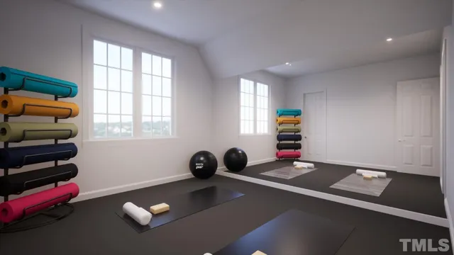 a room with furniture and window