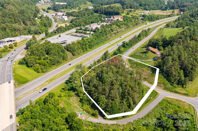 a view of a lush green hillside and a houses