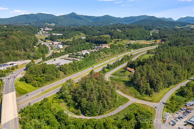 a view of a city with a mountain