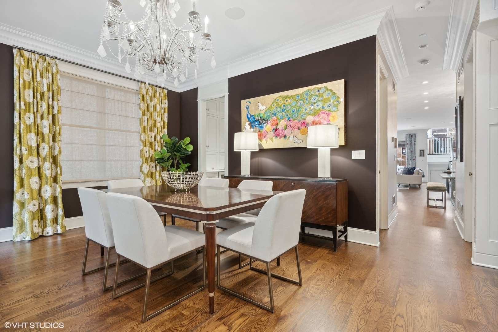 3740 North Wayne Avenue Chicago, IL 60613 - Photo 5 of 55 a view of a dining room with furniture wooden floor and chandelier