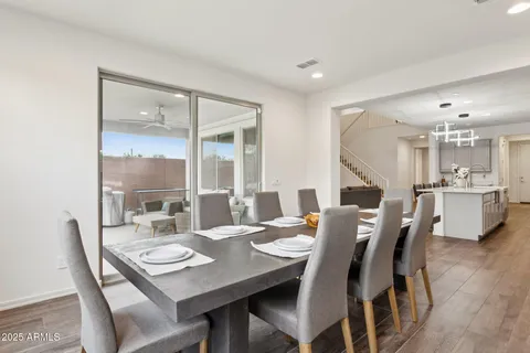 a view of a dining room and livingroom view