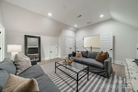 a outdoor living space with furniture and garden