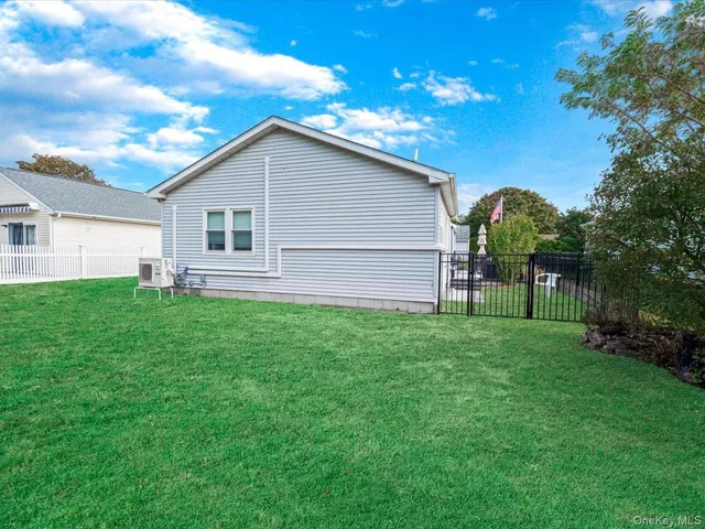 a house view with a garden space