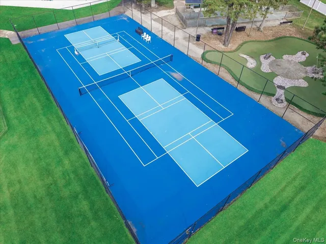 a view of an outdoor space and a swimming pool