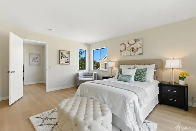 a wooden bench sitting on top of a wooden roof