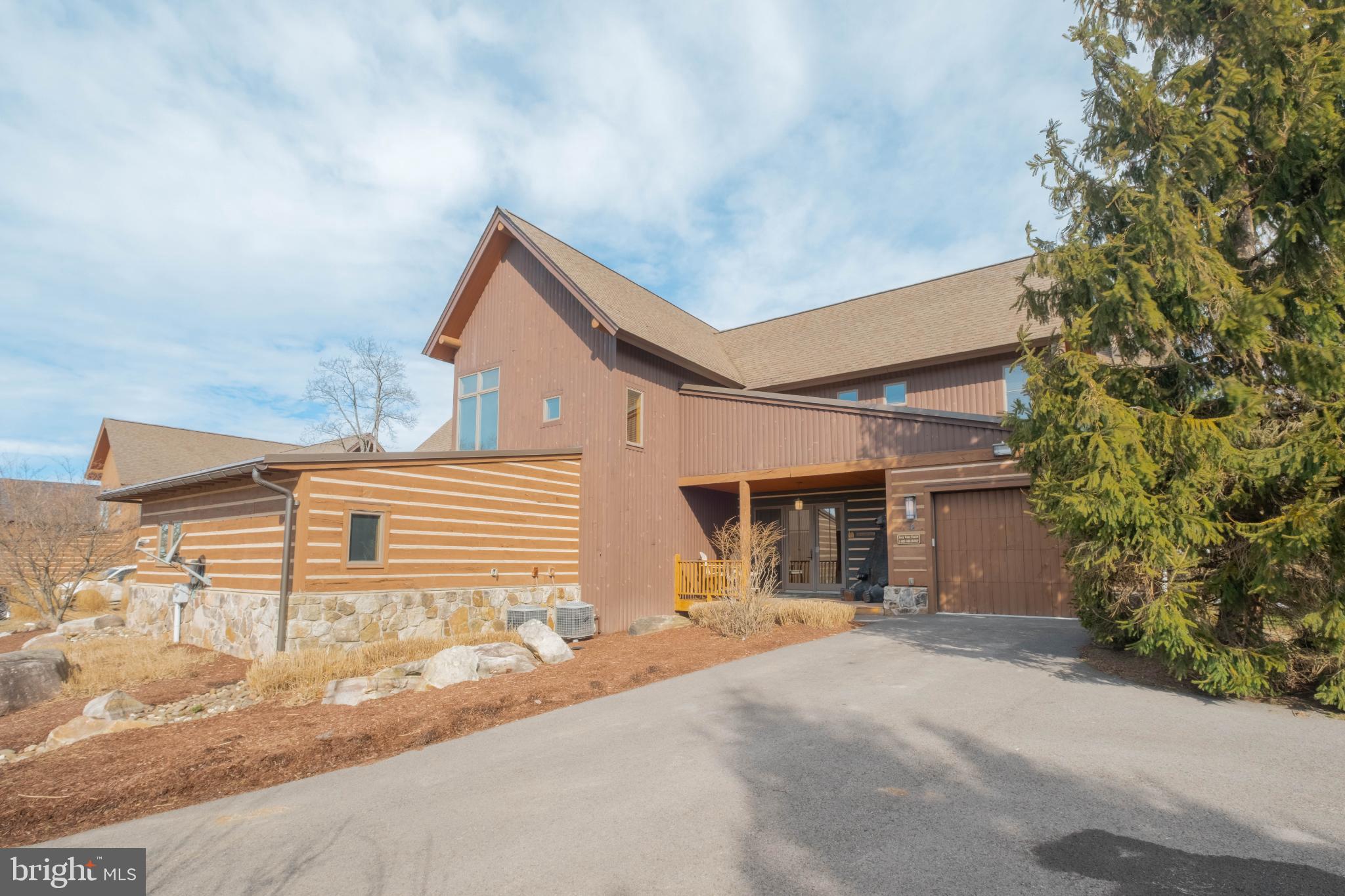 Modern mountain retreat with natural charm.