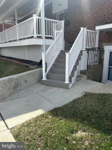 a view of building from door