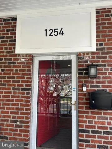 a view of a building with door