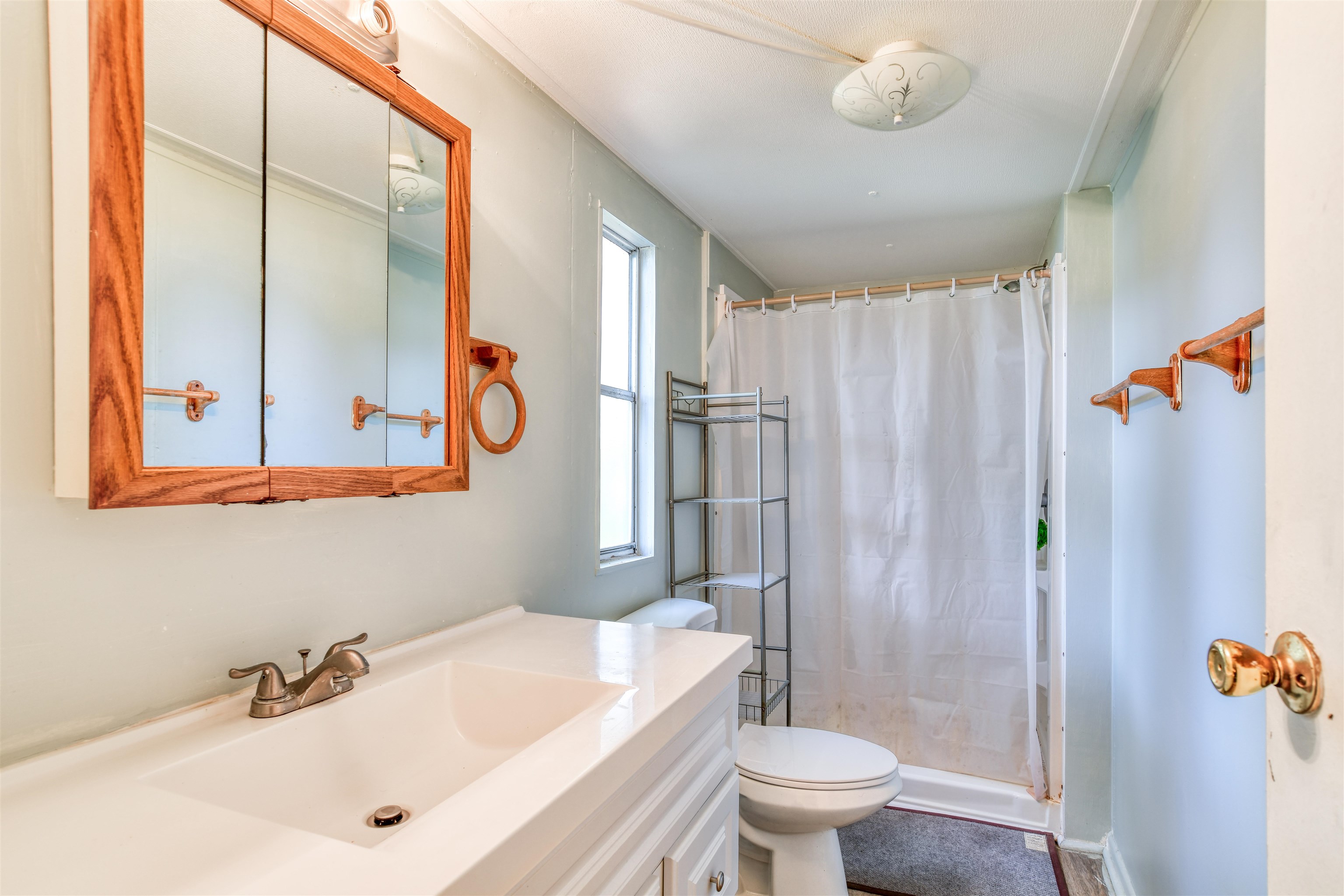 242 Basque Road St. Augustine, FL 32080 - Photo 14 of 20 a bathroom with a sink a toilet and shower a mirror