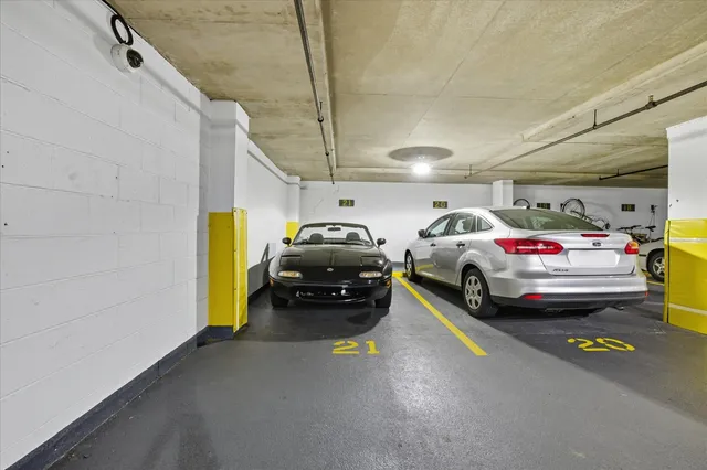 a view of cars parked in a parking