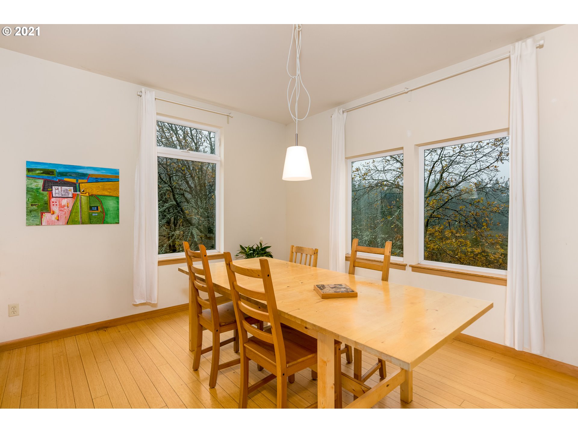 550 Highline Road Hood River, OR 97031 - Photo 16 of 31 a view of a dining room with furniture and window