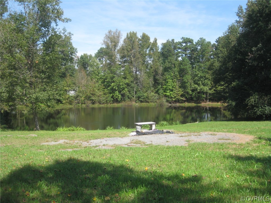 5670 Brickland Road Kenbridge, VA 23944 - Photo 6 of 10 a backyard of a house with lots of green space and lake view