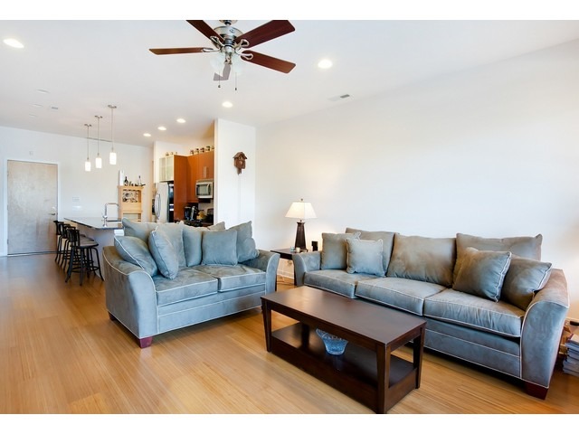 1842 West Irving Park Road, Unit 202 Chicago, IL 60613 - Photo 3 of 20 a living room with furniture and a wooden floor