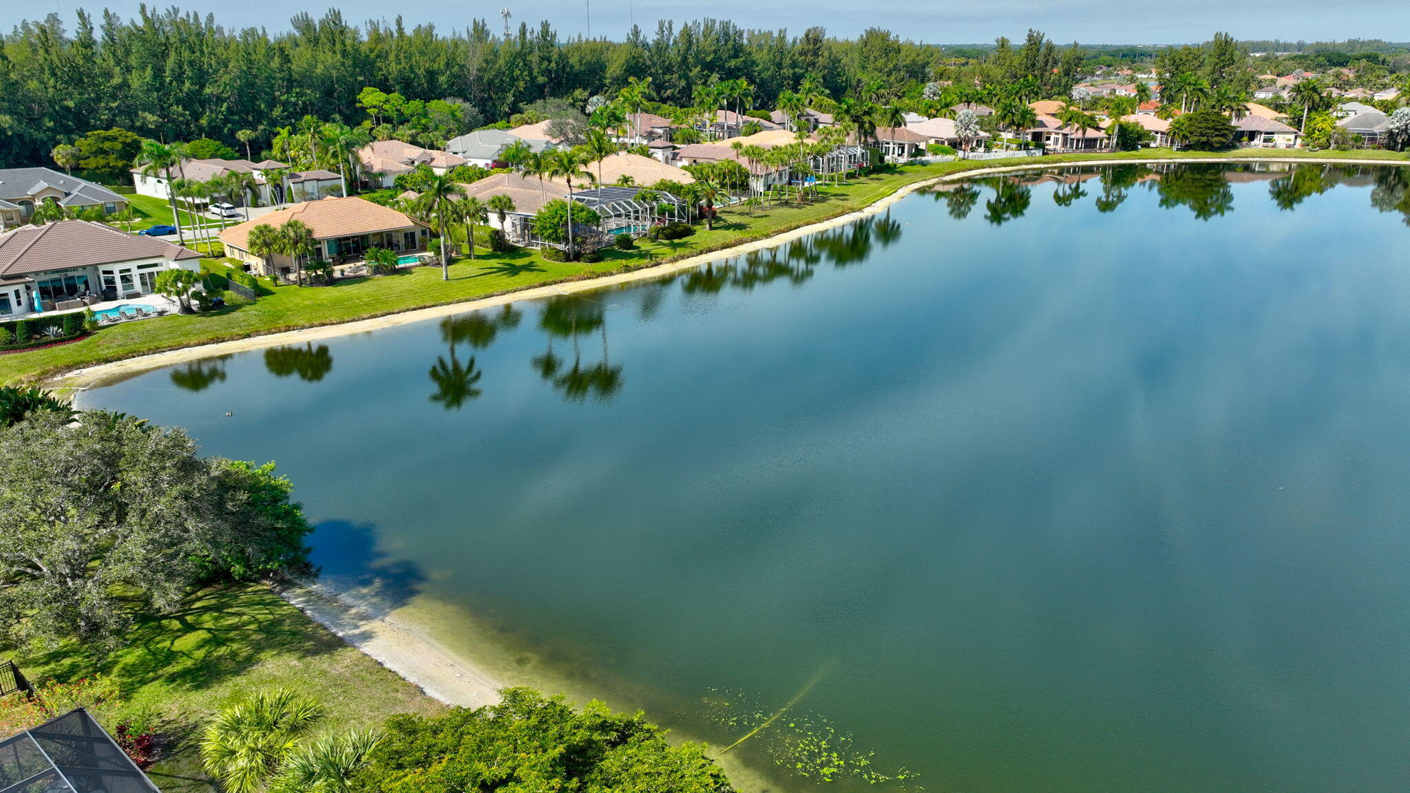 8200 Muirhead Circle Boynton Beach, FL 33472 - Photo 73 of 110 an aerial view of residential houses with outdoor space and lake view