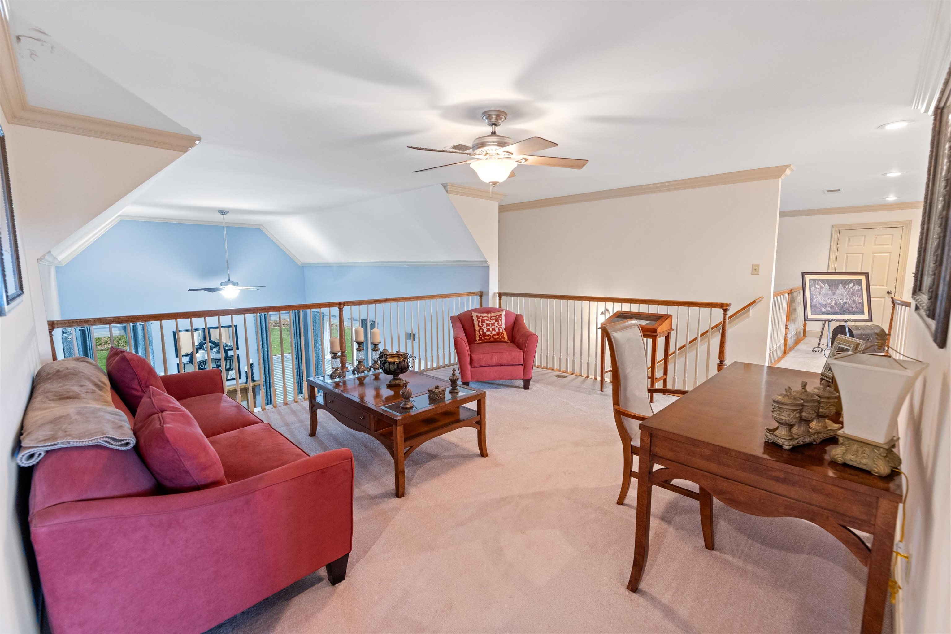 11241 Latting Road Eads, TN 38028 - Photo 24 of 31 Interior space with lofted ceiling, ceiling fan, and crown molding