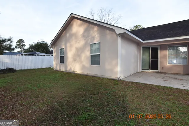 a backyard of a house