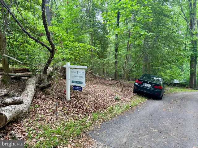 a car parked in front of a road
