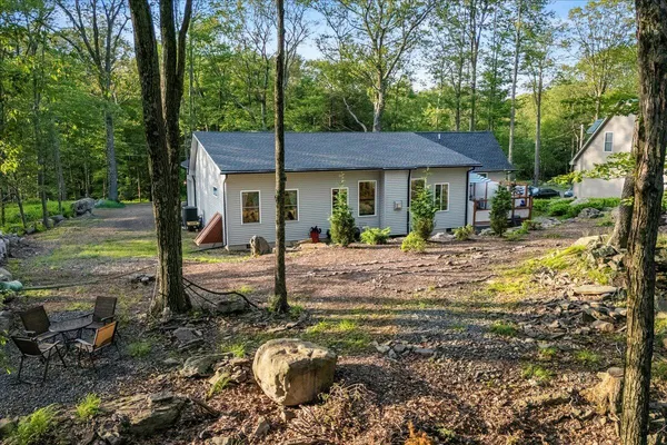 a view of outdoor space with garden