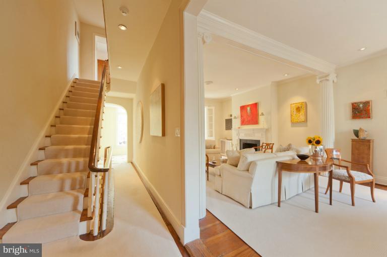 3122 N Street Northwest Washington, DC 20007 - Photo 16 of 19 a view of hall way with furniture and stairs