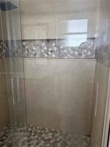 a bathroom with shower