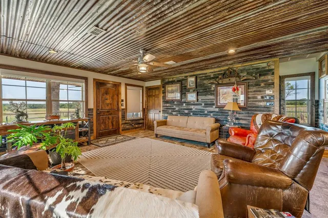 a outdoor space with furniture