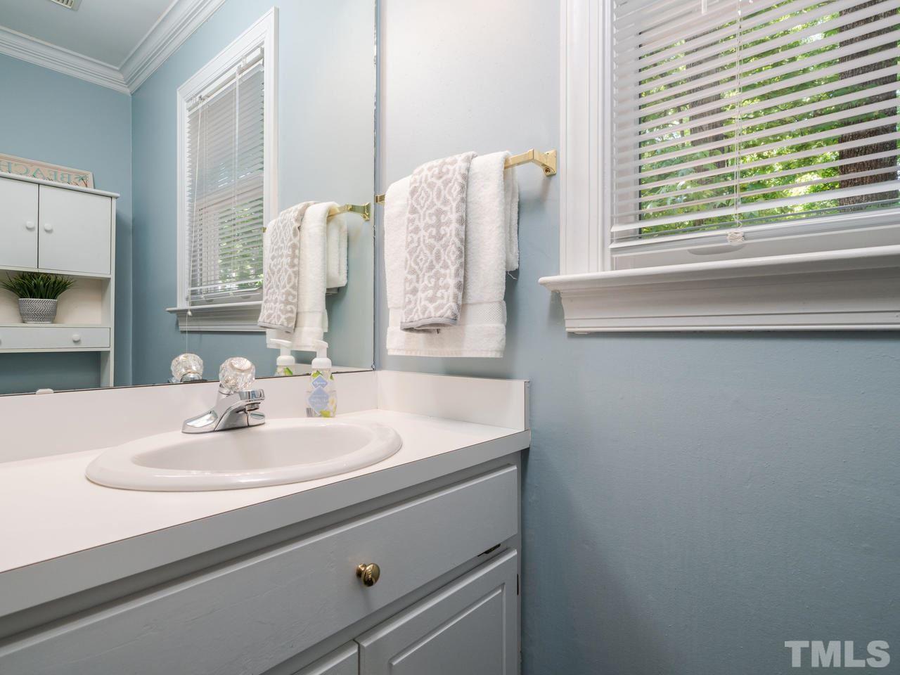 9101 Cub Trail Raleigh, NC 27615 - Photo 12 of 22 a bathroom with a sink and a mirror
