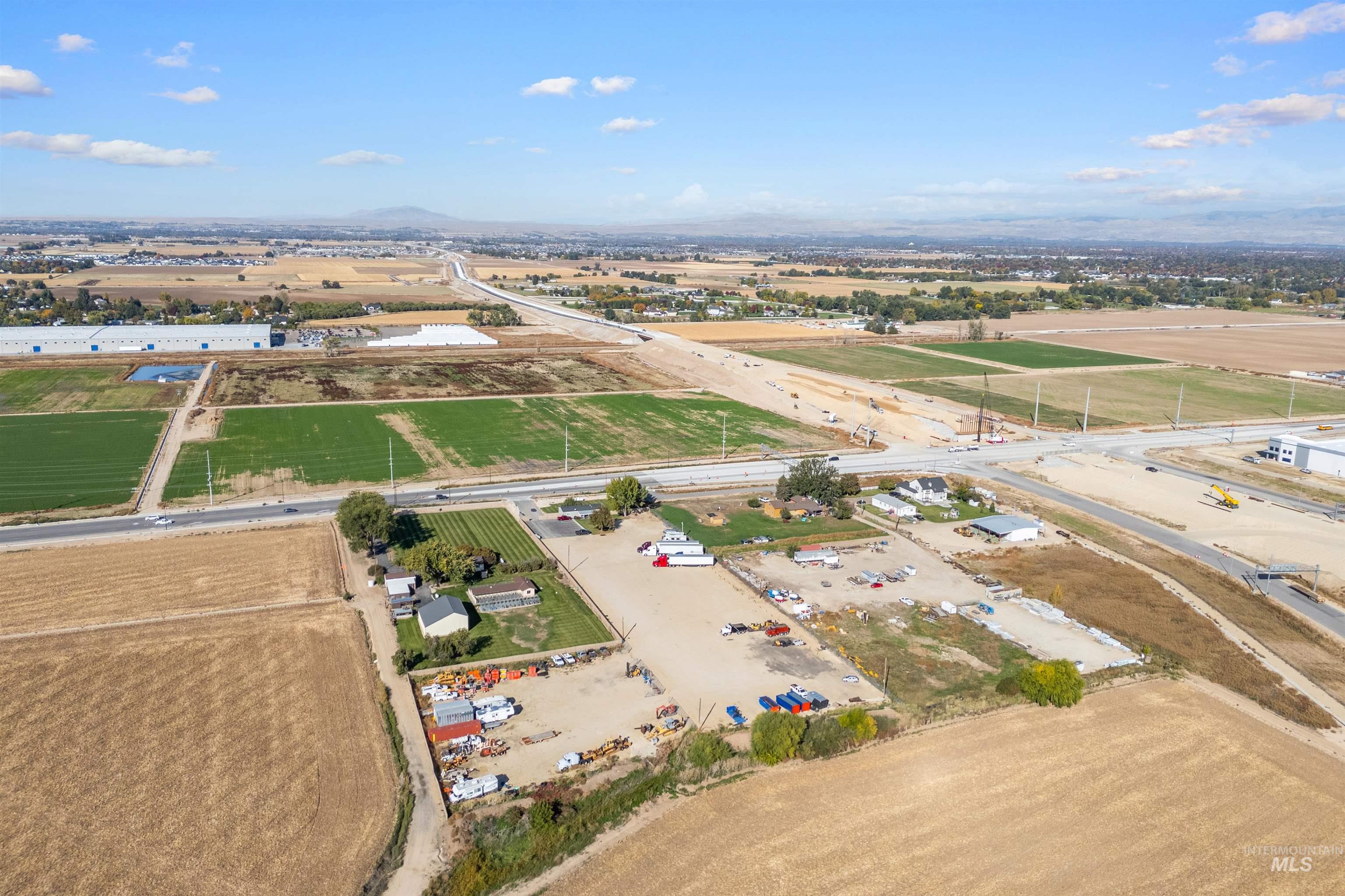 4457 East Franklin Road Nampa, ID 83687 - Photo 4 of 8 Aerial view of property's location with rural landscape and rows of crops