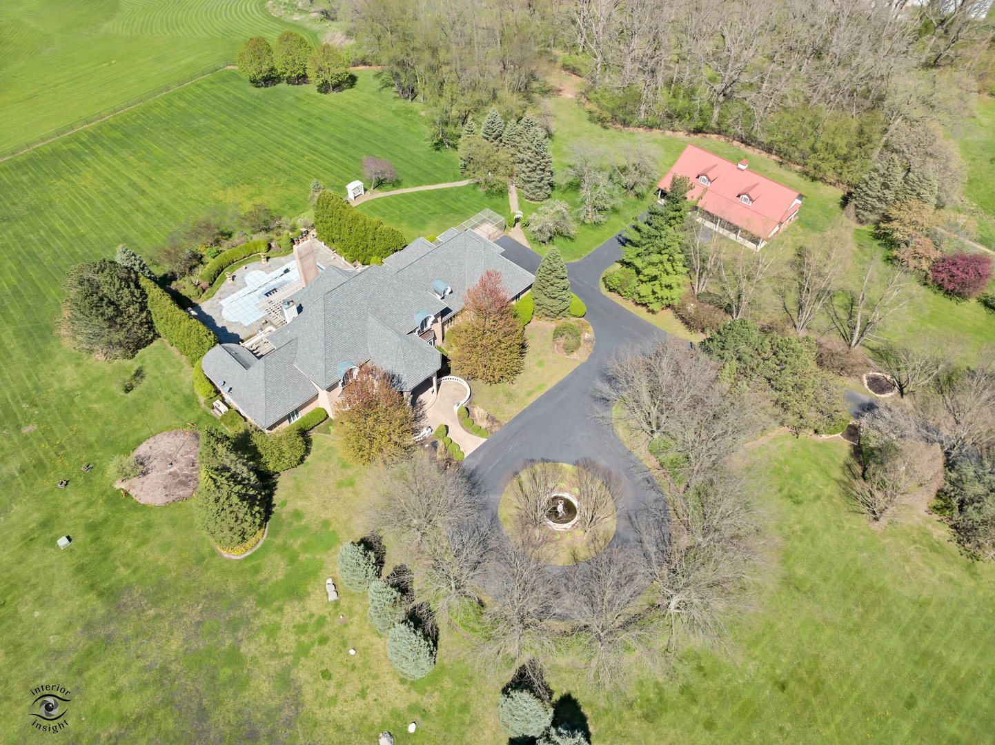 228 East Goodenow Road Beecher, IL 60401 - Photo 13 of 78 an aerial view of a house with a swimming pool