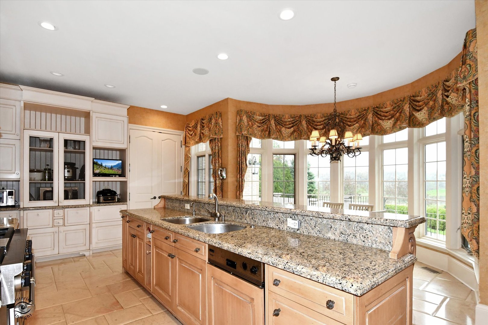 228 East Goodenow Road Beecher, IL 60401 - Photo 25 of 78 a bathroom with a granite countertop sink and a large mirror