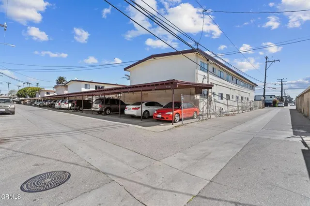 a car parked in front of garage