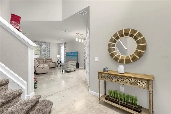 a view of living room and kitchen