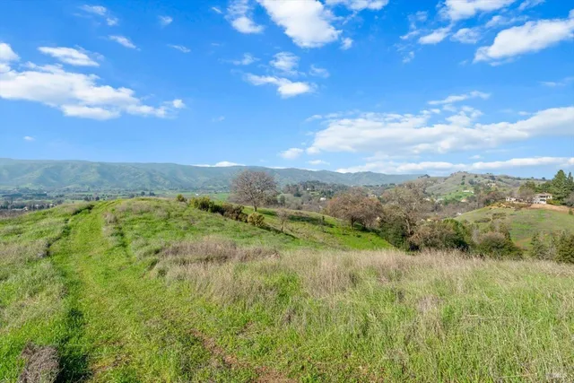 a view of an outdoor space and mountain view